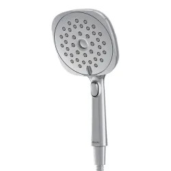 Click here to see Moen 220H5EP Moen Verso 5in Square Chrome Single-Function Handheld Shower with Infiniti Dial, Magnetix Technology, Eco-Performance, 1.75 GPM - 220H5EP 