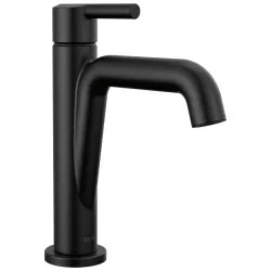 Click here to see Delta 15849LF-BL Delta Nicoli Bathroom Faucet, Single Handle, Deck Mount, ADA-Compliant, 1.2 GPM, Matte Black- 15849LF-BL
