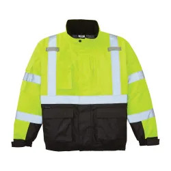 Click here to see Klein 60364 Klein High-Visibility Winter Bomber Jacket, Large, Yellow/Black - 60364