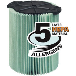 Click here to see Ridgid 97457 Ridgid VF6000 HEPA Material, 5-Layer Allergen Filter - 97457
