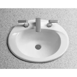 Click here to see Toto LT511.4G#03 Toto Supreme Self Rimming Lavatory, 4in Centers, CeFiONtect, ADA, Bone - LT511.4G#03