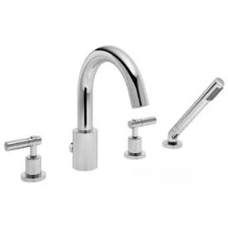 Click here to see Symmons SRT-4372 Symmons Sereno Two-Handle Roman Tub Faucet with Single-Function Hand Shower and Diverter, High Arc Spout, Lever Handles, Polished Chrome - SRT-4372