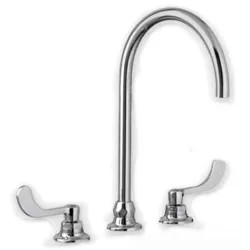 Click here to see American Standard 6540.188.002 American Standard Monterrey Two-Handle Chrome Widespread Bathroom Faucet with Pop-up Hole, 8in Gooseneck,1.5 GPM Laminar Flow, WaterSense - 6540.188.002
