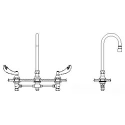 Click here to see Delta 23C644-TI Delta 23C644-TI CER-TECK Widespread Lavatory Faucet, 12