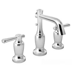 Click here to see Symmons SLW-5412 Symmons Degas Two-Handle Widespread Lavatory Faucet with Pop-Up Drain Assembly, 2.2 GPM, Chrome - SLW-5412
