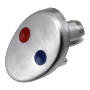 Delta RP53879AR Delta RP53879AR Pilar Button - Red / Blue - Finished, Arctic Stainless