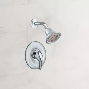 Moen TL2302ST Moen Villeta Posi-Temp Single-Handle Shower Faucet, One-Function, 2.5 GPM, Lever Handle, Satine - TL2302ST 