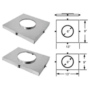 M&G DuraVent 55DFS-TPB DuraVent 55DFS-TPB DuraFlex SS 5.5-Inch Pref-med Top Plate