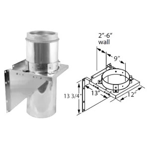 M&G DuraVent 9572SS DuraVent 7DT-TSBSS DuraTech tainless Steel 7-Inch Adjustable Tee Supp-t Bracket