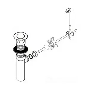 Delta RP38958 Peerless Chrome Pop-Up Drain Assembly - RP38958