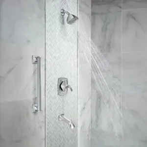 Moen T2693EP Moen Voss Posi-Temp Tub/Shower Faucet, 1.75 GPM, 1-Function, Single Lever Handle, M-PACT, Eco-Performance, Chrome - T2693EP