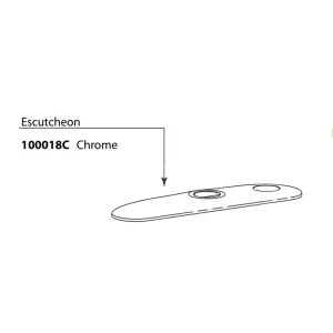 Moen 100018 Moen 100018 Monticello Escutcheon Kit - Chrome