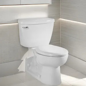 American Standard 2876.016.020 American Standard Yorkville Two-Piece Pressure Assisted Toilet, Less Seat, Elongated, Standard Height, 1.6 GPF, White - 2876.016.020