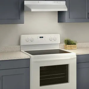 Broan F403011 Broan-NuTone F40000 Series Monochromatic 4-way Convertible Range Hood 30 inches in White-on-White - F403011
