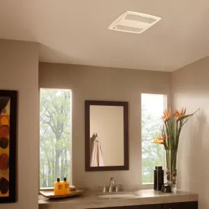 Broan ZB80M Broan-NuTone Ultra Green ZB Series Motion Sensing Multi-Speed Ceiling Bathroom Exhaust Fan, 80 CFM - ZB80M