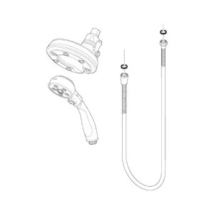 Brizo RP73721RB Brizo Essential Four-Function Push-Button Hand Shower for 86200 Hydrati 2-in-1 Shower System, H2Okinetic, MagneDock Technology, Venetian Bronze - RP73721RB