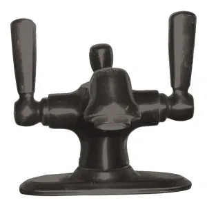 Kohler 10579-4-2BZ Kohler Bancroft Monoblock Two-Handle Oil-Rubbed Bronze Bathroom Faucet with Metal Pop-Up, 1.2 GPM, Single Hole, WaterSense, Metal - K-10579-4P-2BZ