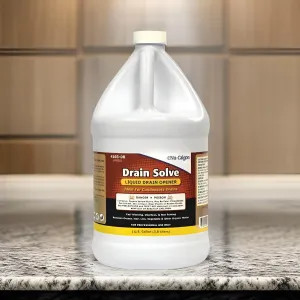 Nu Calgon 4165-08 Nu-Calgon Drain Solve Alkaline-Based Liquid Drain Opener, 1 Gallon Bottle - 4165-08