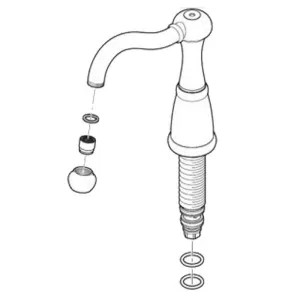 Pfister 920-638A PFister Replacement Deck Mounted Polished Chrome Pull-Out Spout - 920-638A