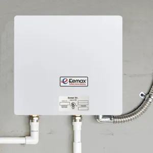 Eemax EX280T2T EEMax Series 3 Whole House Electric Tankless White Hot Water Heater, Enameled Steel, 28.5kW, 240v, 4 GPM - EX280T2T