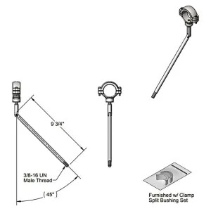 T&S Brass 005060-40 T&S Brass 005060-40 B-0665 Upper Support Rod