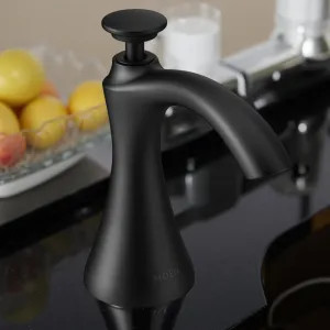 Moen S3946BL Moen Transitional Kitchen Soap/Lotion Dispenser, 18oz, Matte Black - S3946BL