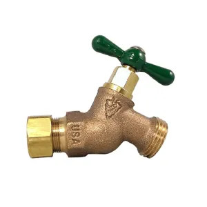 Arrowhead Brass 261 Arrowhead Brass Arrow-Breaker No-Kink Hose Bibbs with Integrated Vacuum Breaker, Lead-Free, 1/2