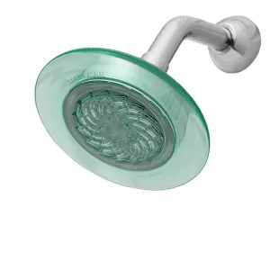 Speakman S-4001-E175 Speakman Reaction 5-1/2in Single-Spray Function Shower Head with Decorative Translucent Ring, 35 Sprays, Round, 1.75 GPM, Jade - S-4001-E175