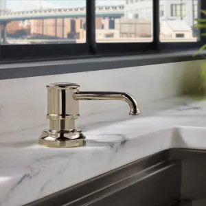 Brizo RP75675PN Brizo Artesso Soap/Lotion Dispenser, 13-ounce, Brilliance Polished Nickel - RP75675PN
