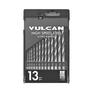 Vulcan 242790OR Vulcan 242790OR Jobber Length Drill Set, 13 Pieces, 1/16 - 1/4 in