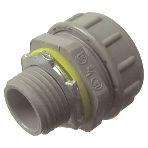Halex 27622 Halex 27622 Multi-Piece Liquid Tight Straight Conduit Connector, 3/4 in, PVC