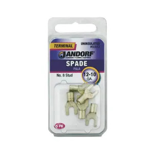 Jandorf 60843 Jandorf 60843 Spade Terminal, 12 - 10 AWG, 600 V, Non-Insulated, Tin Plated Copper