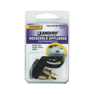 Jandorf 61036 Jandorf 61036 Single Circuit Push Button Switch, 125 V, 5 A, 1 P