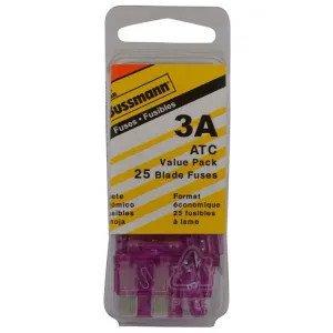 Bussman BP/ATC-3-RP Bussmann ATC-3-RP Automotive Non-Time Delay Fast Acting Fuse, 32 VDC, 3 A, 1 kA