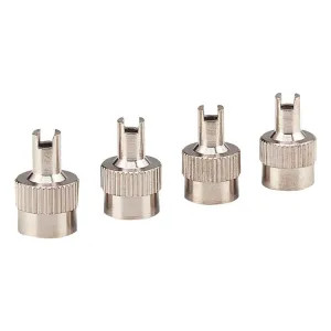 Victor 22-5-00715-8 Monkey Grip Tru-Flate M8836 Heavy Duty Slotted Tire Valve Cap, Brass, Chrome Plated