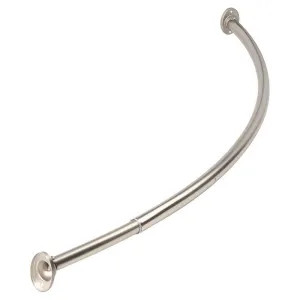 Homebasix SD-CSR-BN HOMEBASIX SD-CSR-BN Adjustable Curved Shower Curtain Rod, Steel
