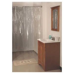 Homebasix SD-MCP01-C3L Homebasix SD-MCP01-C3L Heavy Duty Shower Curtain, 70 in W x 72 in L x 12 mm T, Vinyl, Clear