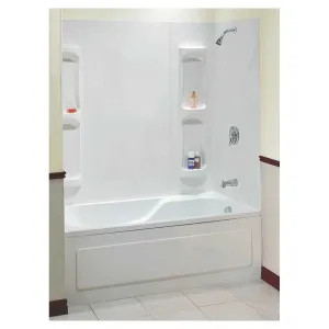 Maax 102573-000-129 Maxx Utah 102573-000-129 5-Piece Bathtub Wall Kit, 59 - 61 in L X 31 - 32 in W X 59 in H