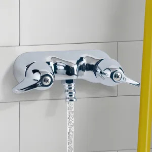 Mintcraft RS207 Boston Harbor Two-Handle Bath Faucet, Brass Construction, Wall-Mounted, Chrome-Plated - RS207