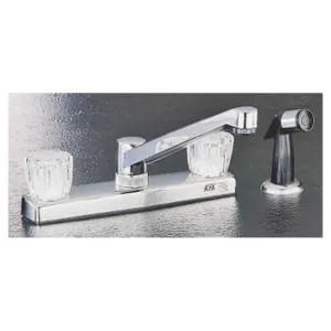 Toolbasix PF8211A Toolbasix Chrome Two Handle Kitchen Faucet With Spray - PF8211A