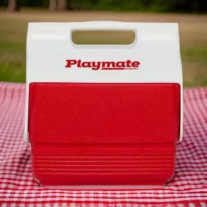 Igloo 12424 Igloo 00012424 Playmate Mini Cooler, 4 Quarts, Molded-In Handle, Push-Button Lid, Red - 00012424