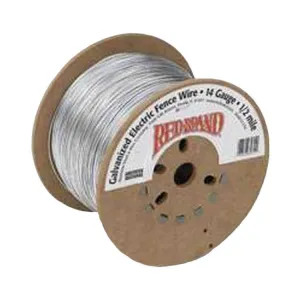 Keystone Wire 85611 Red Brand 85611 Electric Fence Wire, 14 ga Wire, 1/2 mile L, Steel, Galvanized
