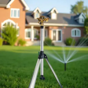 Landscapers Select RL-8219-3L Landscapers Select Adjustable High-Rise Pulsating Sprinkler, Round Pattern, Full/Part Circle, Female, Steel, Chrome-Plated Silver - RL-8219-3L