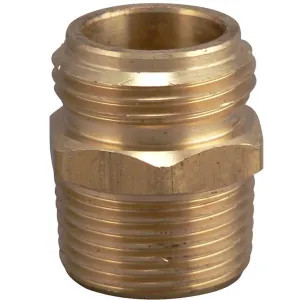 Plumb Pak PP850-61 Plumb Pak PP850 Garden Hose Adapter, 3/4 X 3/4 X 1/2 in, MHT X MIP X FIP, Brass