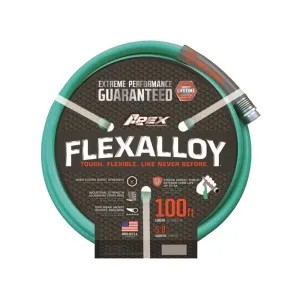 Teknor 8550-100 Flexalloy 8550-100 Industrial Grade Garden Hose With Stress Arrest, 5/8 in OD x 100 ft L