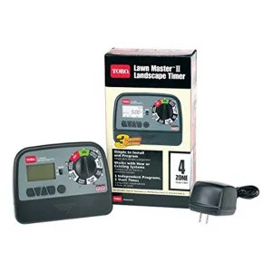 Toro 53805 Lawn Master II 53805 Electrical Sprinkler Timer, 4 Zone, Wall Mount