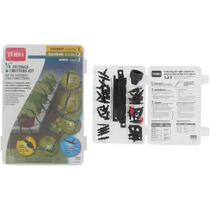 Toro 53790 Toro 53790 46-Piece Drip Fitting and Emitter Kit, 1 - 4 gph, 0 - 50 psi, 1/4 in