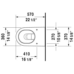 Duravit 21280900921 Duravit 21280900921 Starck 2 Dual Flush One-Piece Floor Mounted Back-to-Wall Elongated Toilet - White