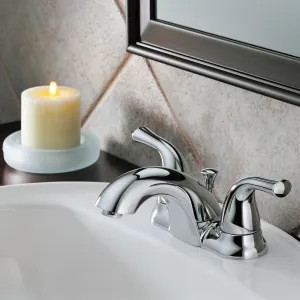 Delta 2520LF-MPU Delta Classic Two-Handle Centerset Bathroom Faucet with Pop-Up, Deck Mount, Blade Lever Handles, ADA, 1.2 GPM, Chrome - 2520LF-MPU