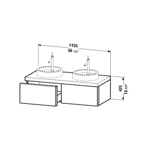 Duravit S19529B0505 Duravit S19529B0505 Starck 56 1/2